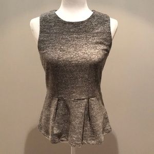 Madewell sleeveless peplum top